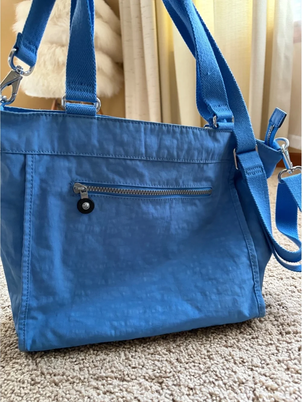 Blue Kipling medium tote bag crossbody hobo